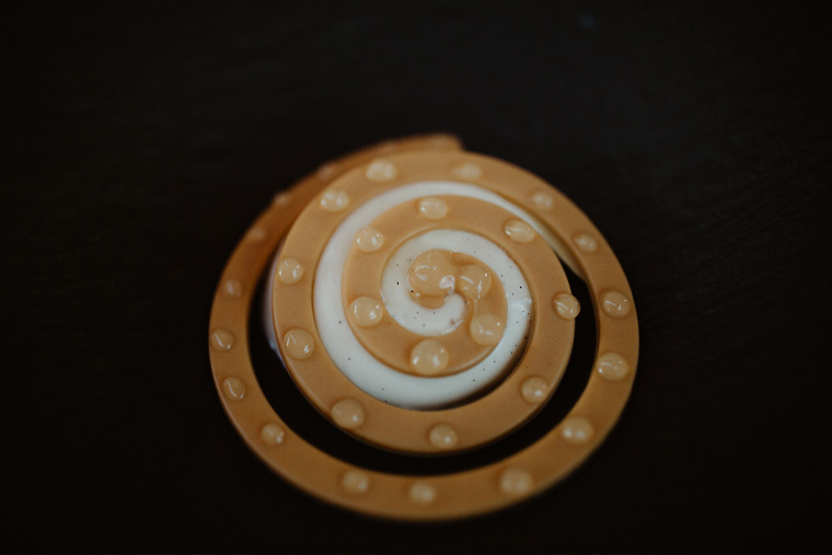 A plated PepeNero dessert