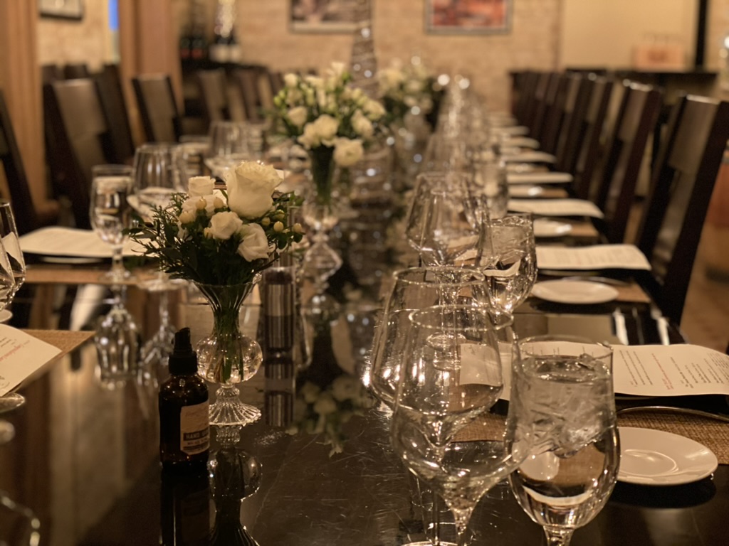 A private dining table at PepeNero