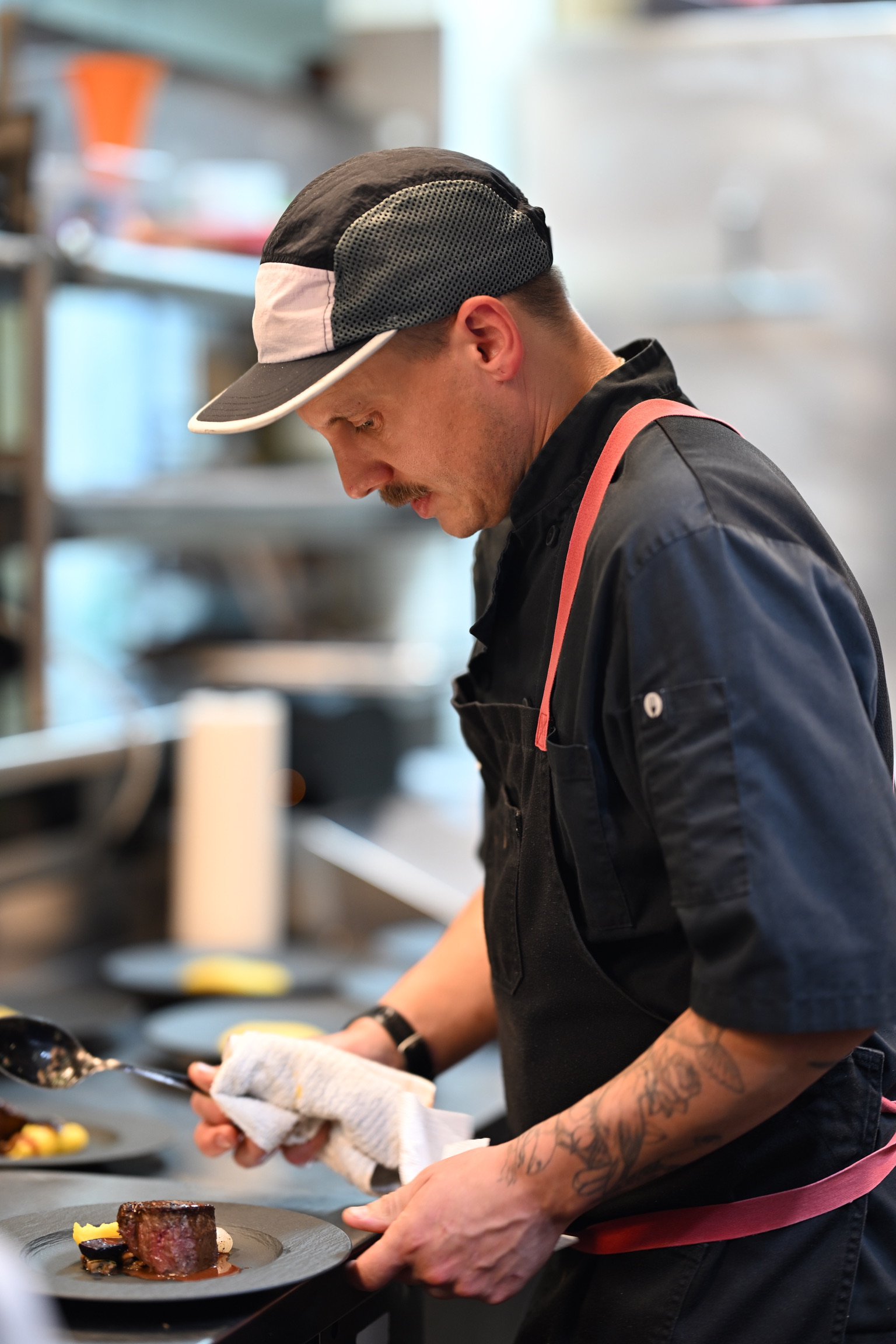 Sean Tower working in the PepeNero kitchen